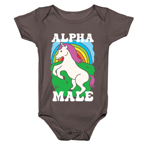 Alpha Male Unicorn Baby One-Piece