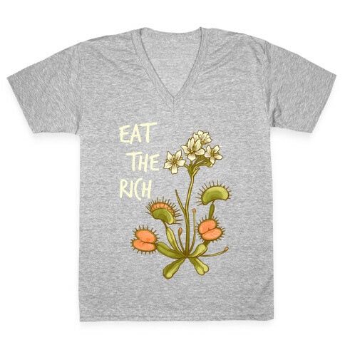 Eat The Rich Venus Fly Trap V-Neck Tee Shirt