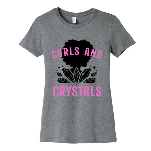 Curls And Crystals Womens T-Shirt