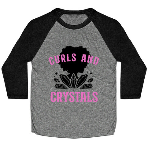 Curls And Crystals Baseball Tee