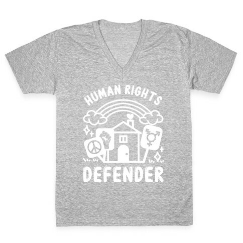 Human Rights Defender V-Neck Tee Shirt
