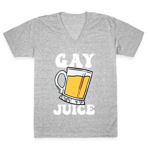 Gay Juice Beer V-Neck Tee Shirt