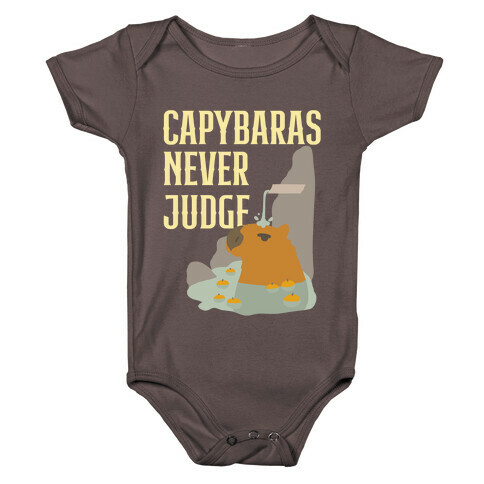 Capybaras Never Judge Baby One-Piece