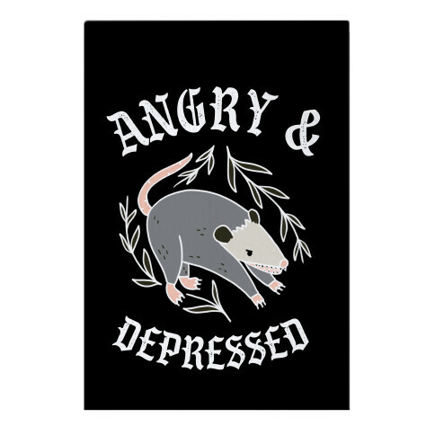 Angry & Depressed Garden Flag