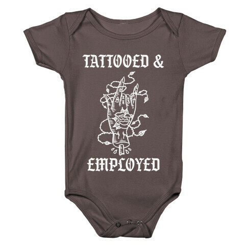 Tattooed And Employed Hand Baby One-Piece
