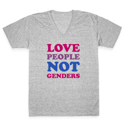 Love People Not Genders V-Neck Tee Shirt