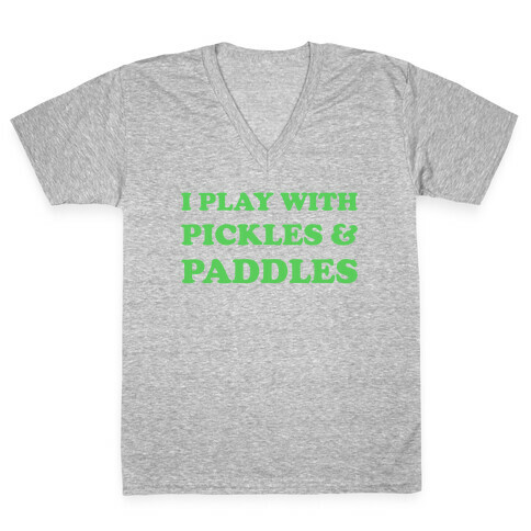 Pickles And Paddles. V-Neck Tee Shirt