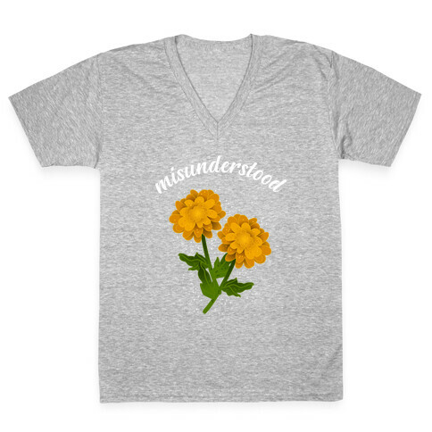 Misunderstood (dandelions) V-Neck Tee Shirt