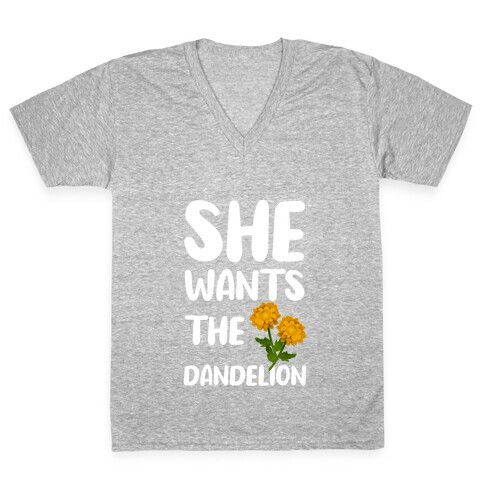 She Wants The Dandelion V-Neck Tee Shirt