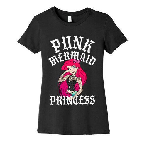 Punk Mermaid Princess Womens T-Shirt