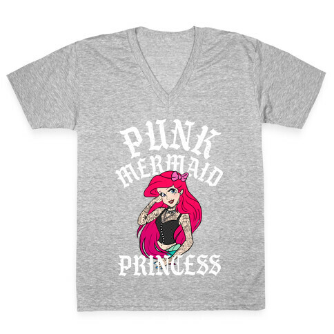 Punk Mermaid Princess V-Neck Tee Shirt