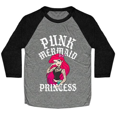 Punk Mermaid Princess Baseball Tee