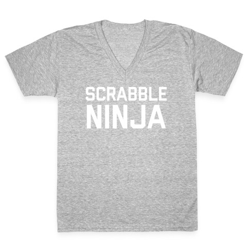 Scrabble Ninja V-Neck Tee Shirt