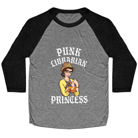 Punk Librarian Princess Baseball Tee