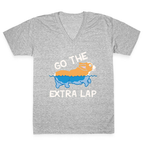 Go The Extra Lap Corgi V-Neck Tee Shirt
