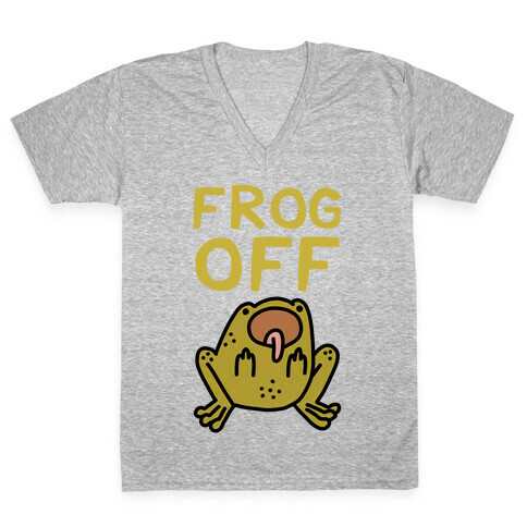 Frog Off V-Neck Tee Shirt