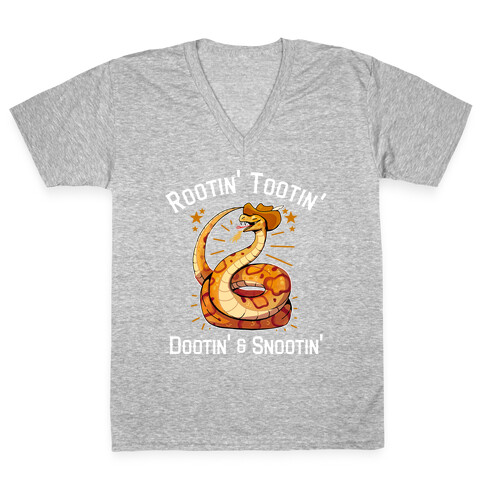 Rootin' Tootin' Dootin' & Snootin'  V-Neck Tee Shirt