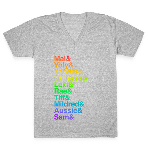 Queer Rainbow Love  V-Neck Tee Shirt