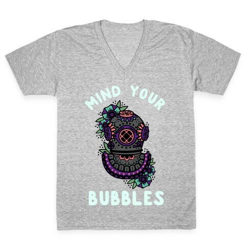 Mind Your Bubbles V-Neck Tee Shirt