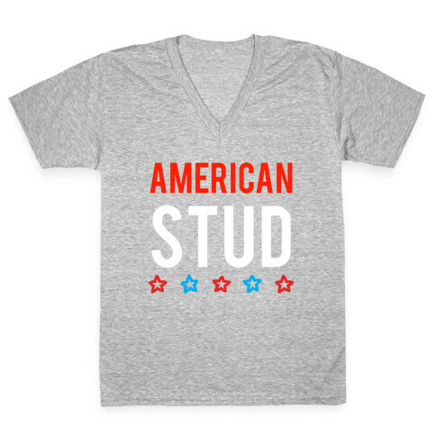 American Stud V-Neck Tee Shirt