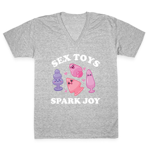 Sex Toys Spark Joy  V-Neck Tee Shirt