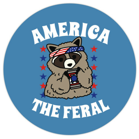 America The Feral  Die Cut Sticker
