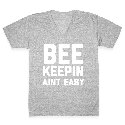 World's Okayest Bee Keeper V-Neck Tee Shirt