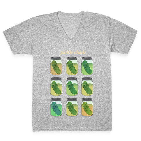 Pickle Chick  V-Neck Tee Shirt
