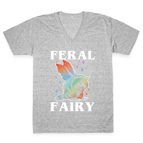 Feral Fairy  V-Neck Tee Shirt