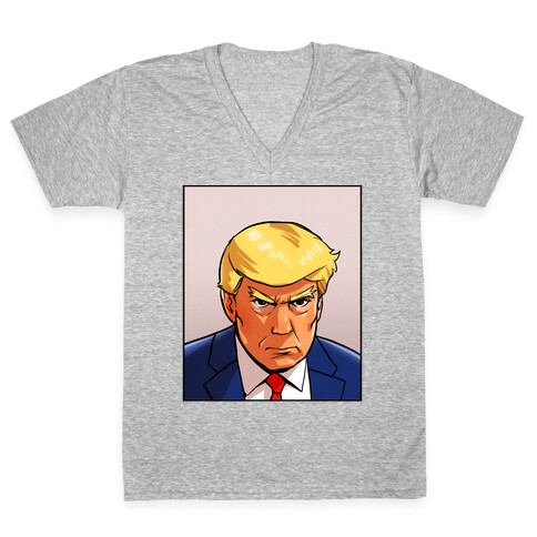 Trump Mugshot V-Neck Tee Shirt