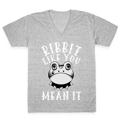 Ribbit Like You Mean It V-Neck Tee Shirt