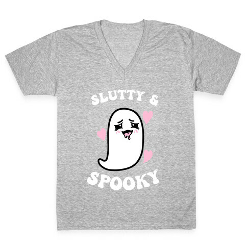 Slutty & Spooky  V-Neck Tee Shirt