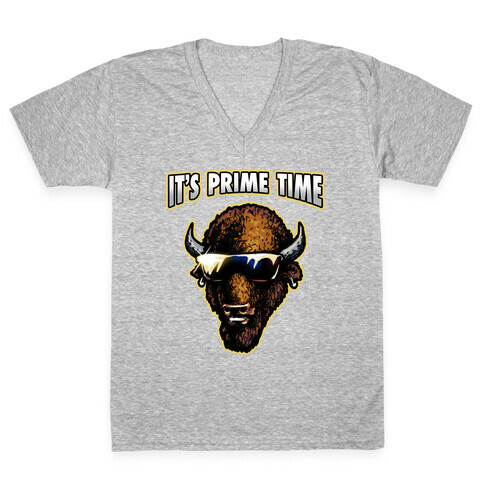 It's Prime Time Buffalo V-Neck Tee Shirt