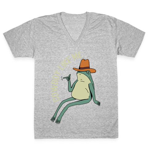 Cowboy Like Me Frog V-Neck Tee Shirt