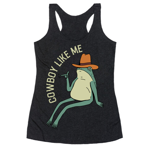 Cowboy Like Me Frog Racerback Tank Top