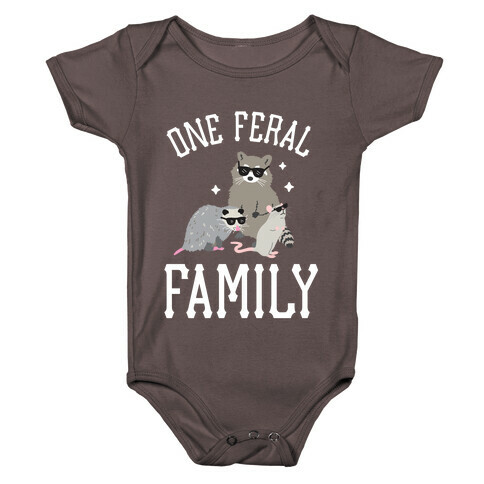 One Feral Family  Baby One-Piece
