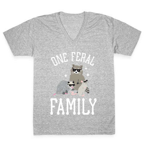 One Feral Family  V-Neck Tee Shirt