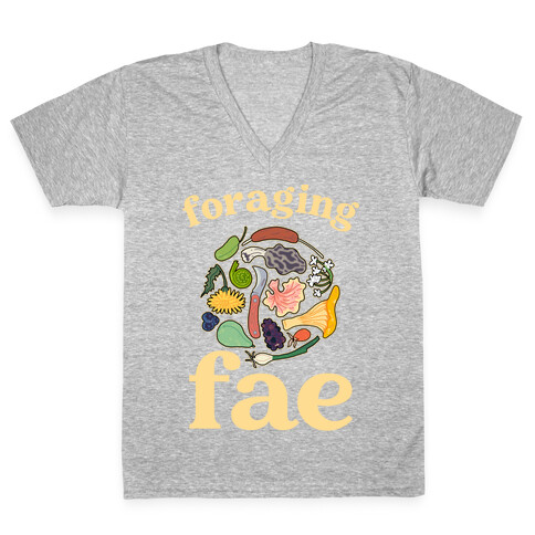 Foraging Fae  V-Neck Tee Shirt