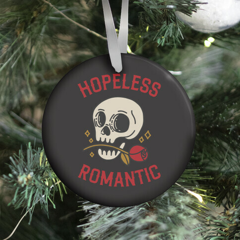 Hopeless Romantic (Skull) Ornament