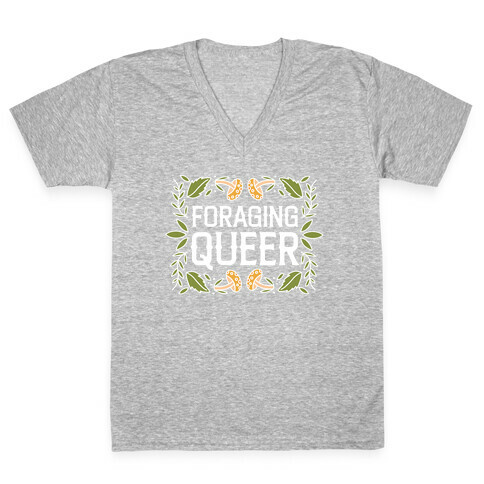 Foraging Queer  V-Neck Tee Shirt