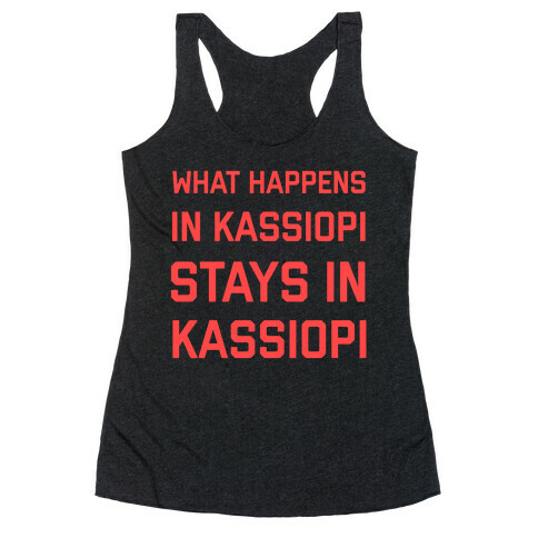 What Happens In Kassiopi Stays In Kassiopi Racerback Tank Top