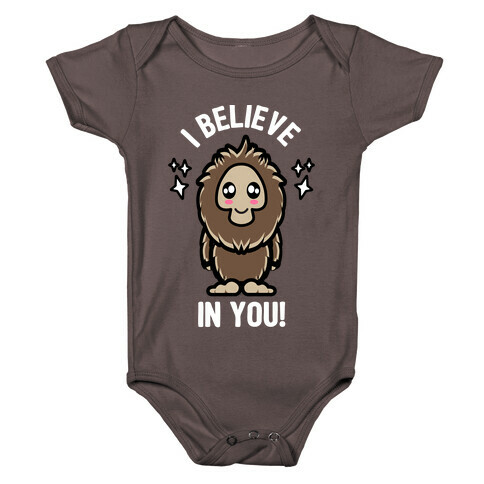 Kawaii Bigfoot I Believe In You! Baby One-Piece