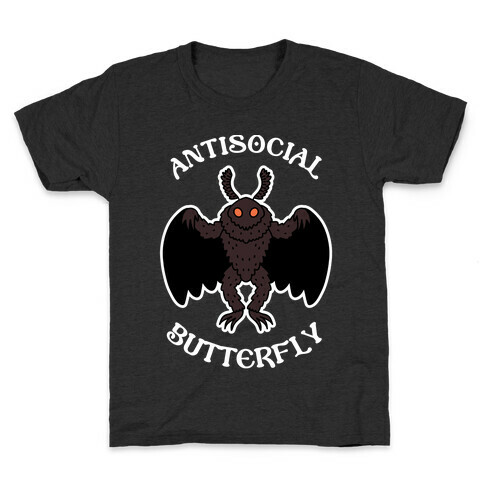  Antisocial Butterfly Mothman Kids T-Shirt