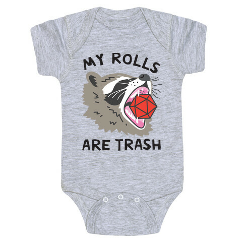 My Rolls Are Trash Raccoon Baby One-Piece