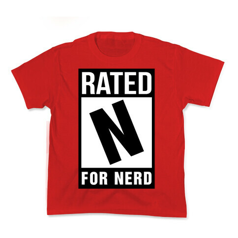  Rated N For Nerd Kids T-Shirt
