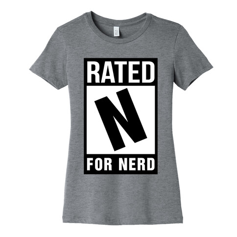  Rated N For Nerd Womens T-Shirt