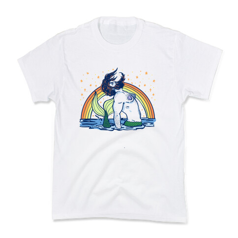 Rainbows And Mermen Kids T-Shirt