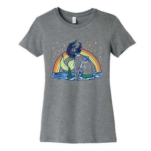 Rainbows And Mermen Womens T-Shirt