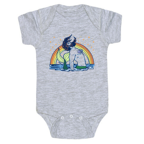 Rainbows And Mermen Baby One-Piece