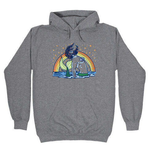 Rainbows And Mermen Hooded Sweatshirt